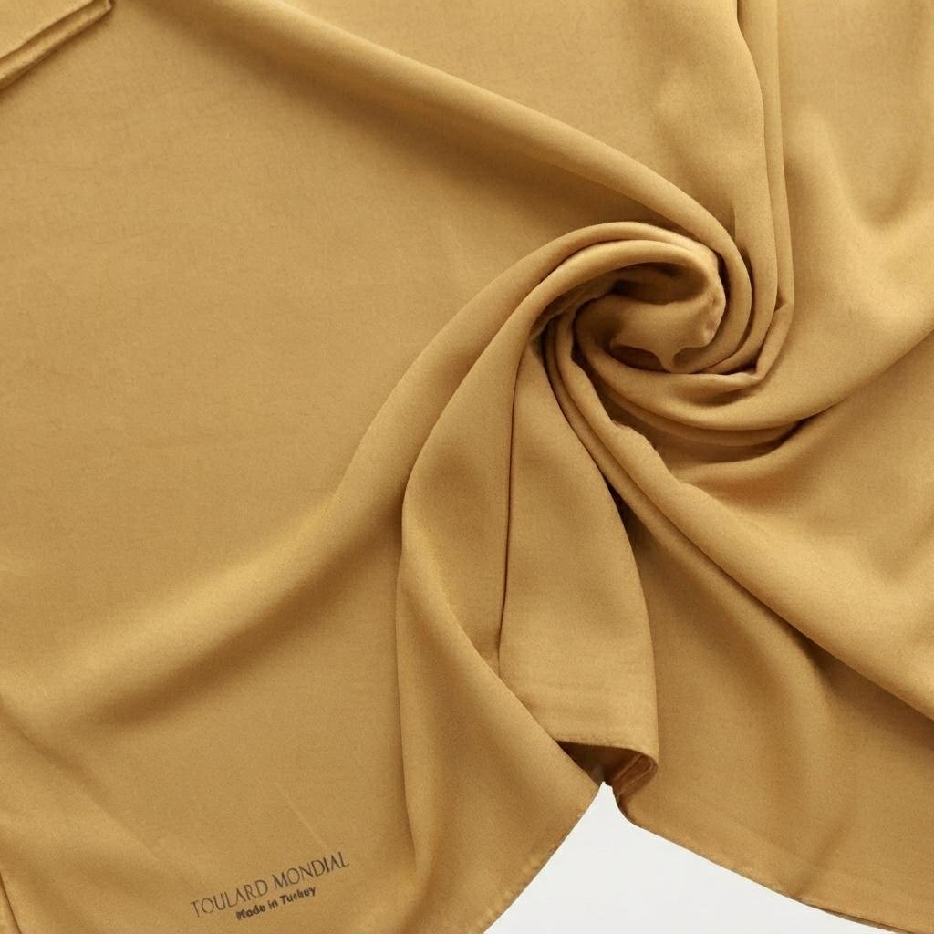 Silk-Touch Matte Scarf Camel