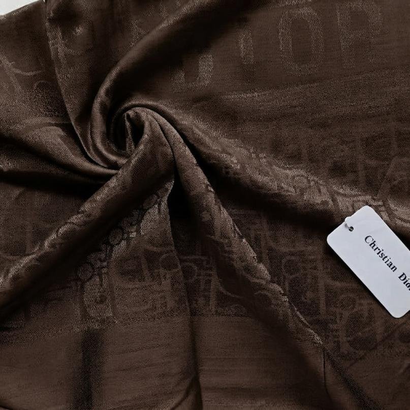 Christian Dior Silk Cashmere Scarf Chocolate Christian Dior Silk Cashmere Scarf Chocolate