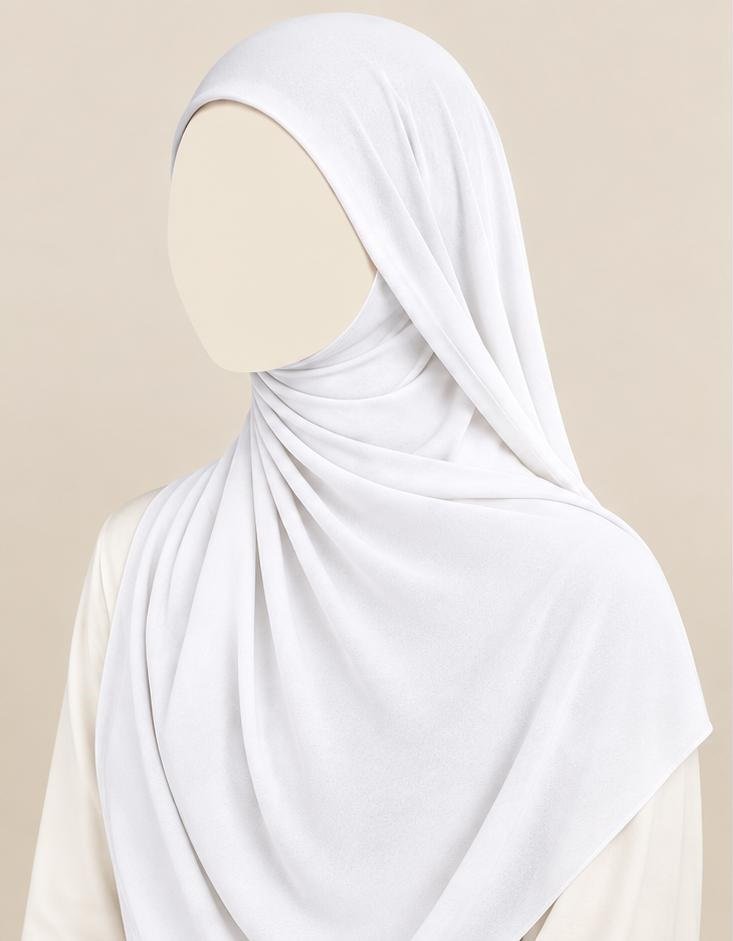Jersey Hijab white