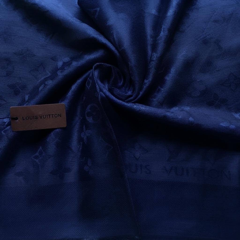 Louis Vuitton Silk Cashmere Stole Deep Blue Louis Vuitton Silk Cashmere Stole Deep Blue