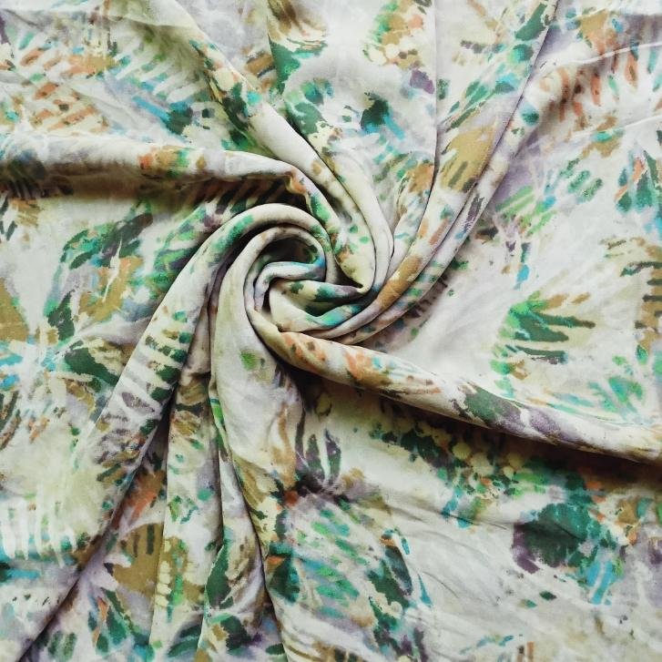 Printed Square Scarf Golden Fern