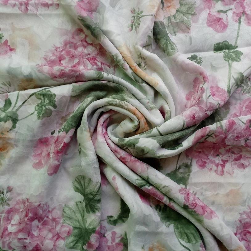 Printed Square Scarf Summer Dahlia