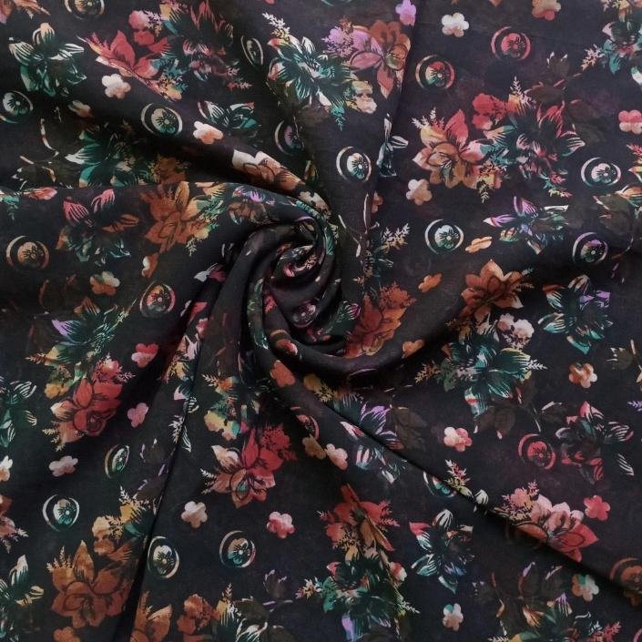 Printed Square Scarf Wildflower Meadow